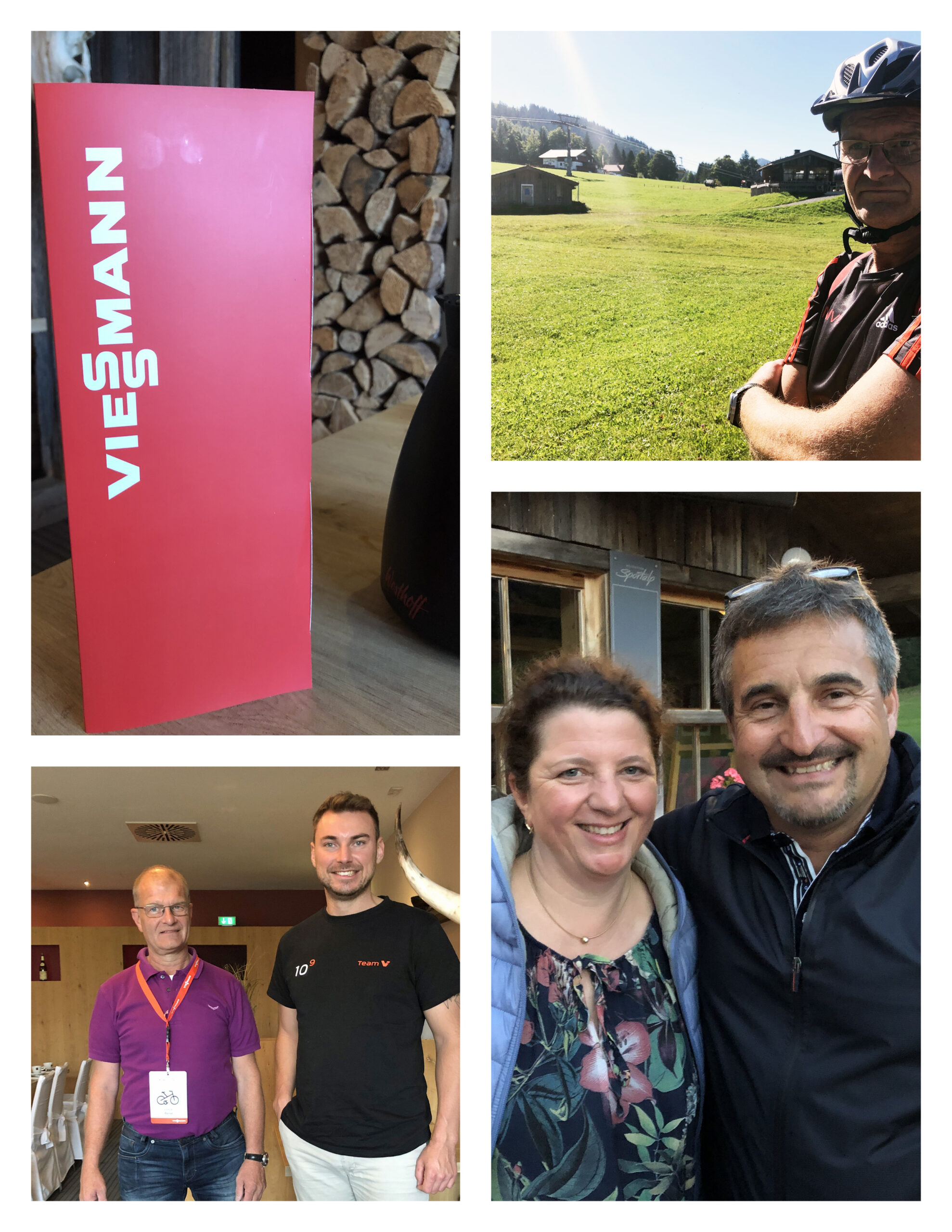 Eine Collage verschiedener Fotos eines Besuchs bei Viessmann im Allgäu.
