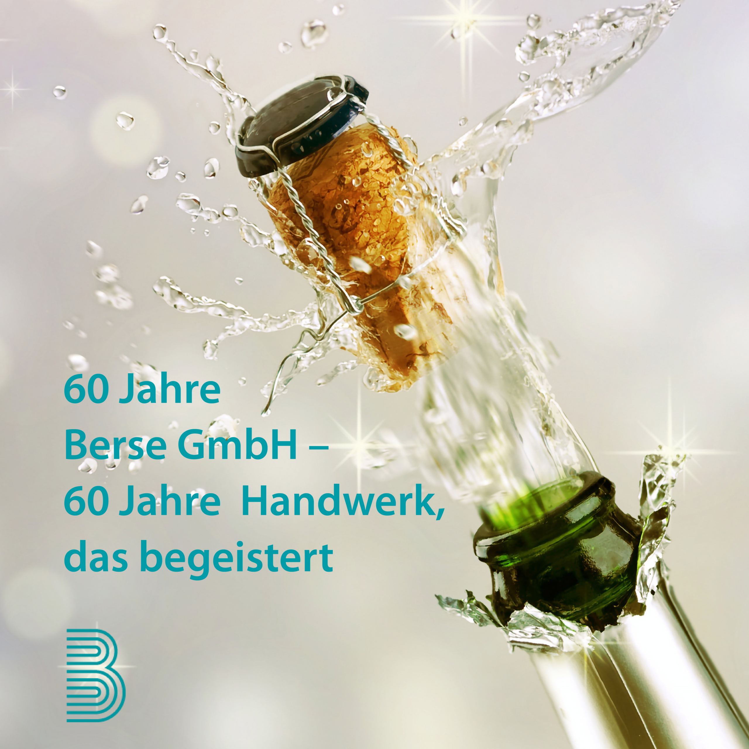 Korken der aus einer Sektflasche knallt.