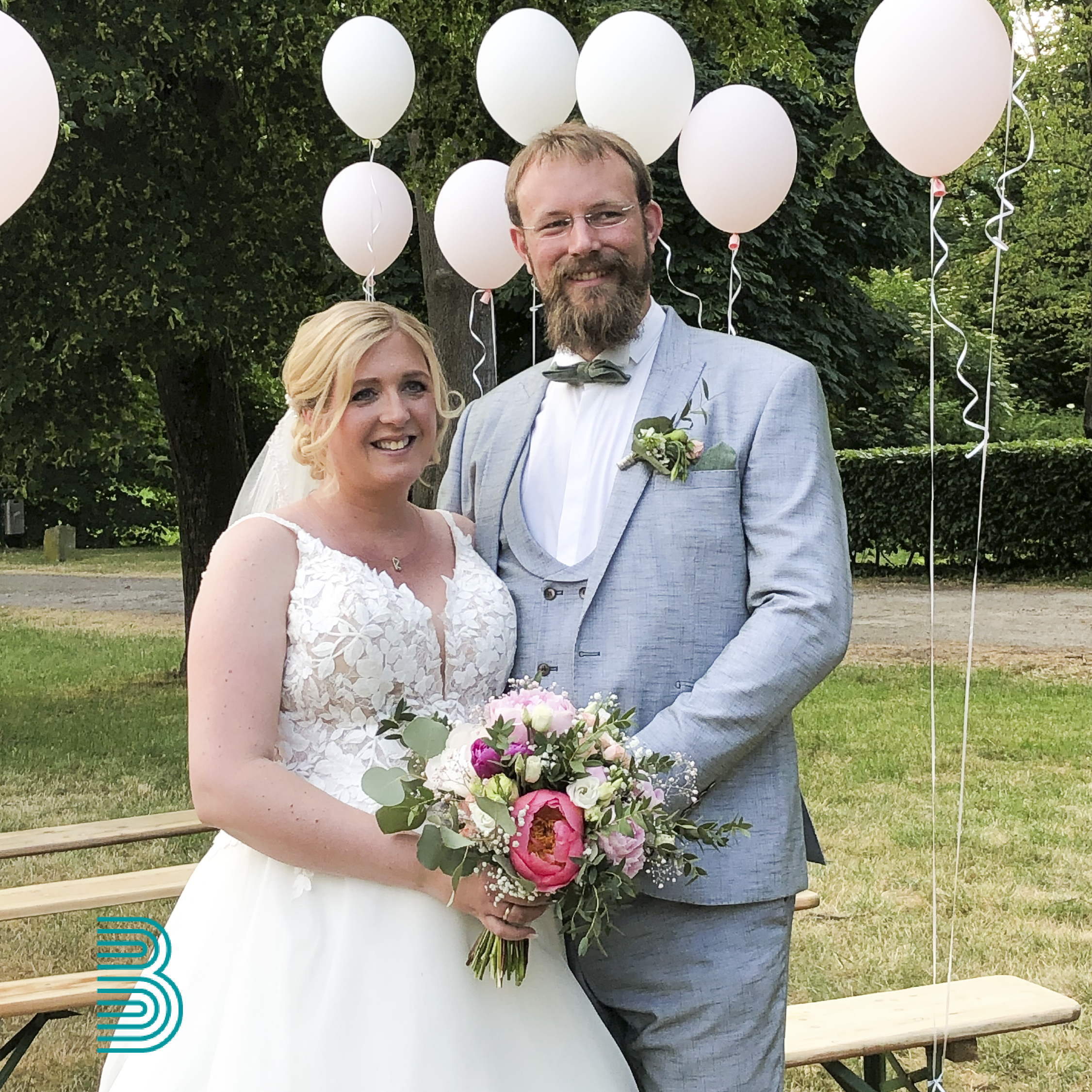 Hochzeitsfoto von Anna und Lars Stapelfeldt.