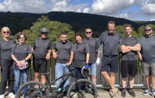 Team Berse bei der sportlichen E-MTB-Tour durch den Nationalpark Kellerwald-Edersee.