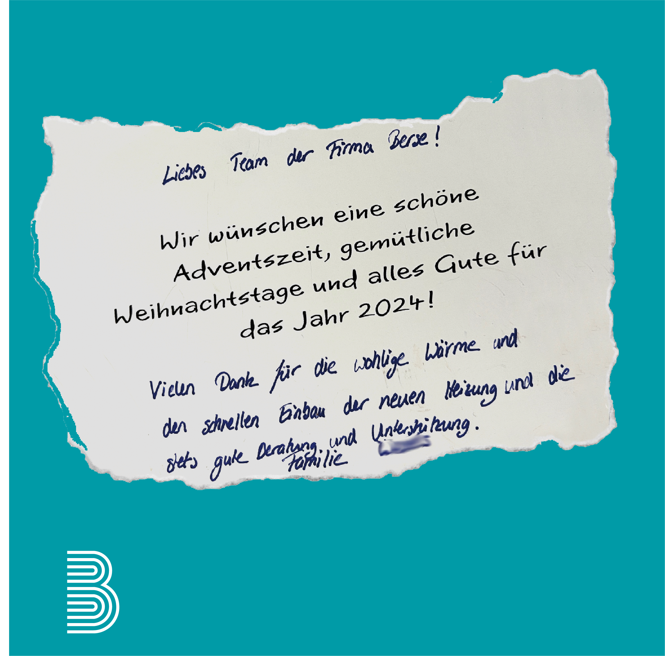 Ausriss einer Gruß-Karte