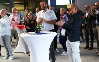 Geschäftsführer Ulrich Berse (re.) und unser Meister Lars Stapelfeldt (li.) beim Netzwerktreffen der Stadt Haltern.