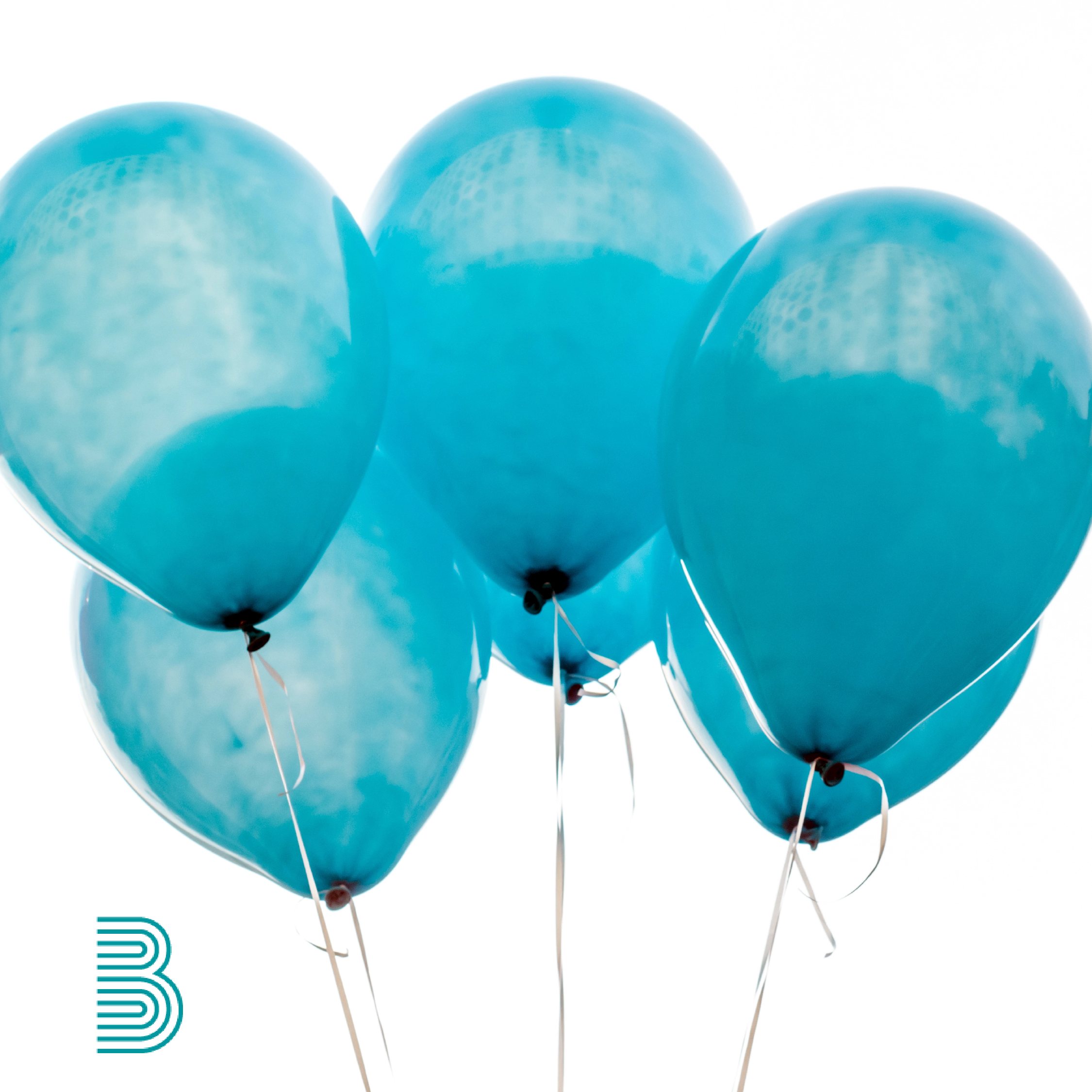 Türkisfarbene Luftballons