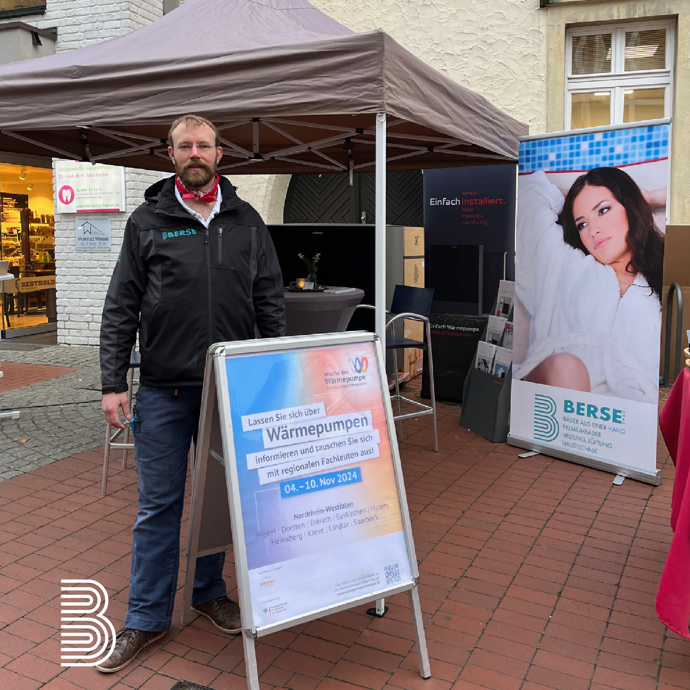 Unser Installateur- und Heizungsbaubaumeister Lars Stapelfeldt gab nützliche Infos und beantwortete gewissenhaft alle Fragen rund um die Wärmepumpe.