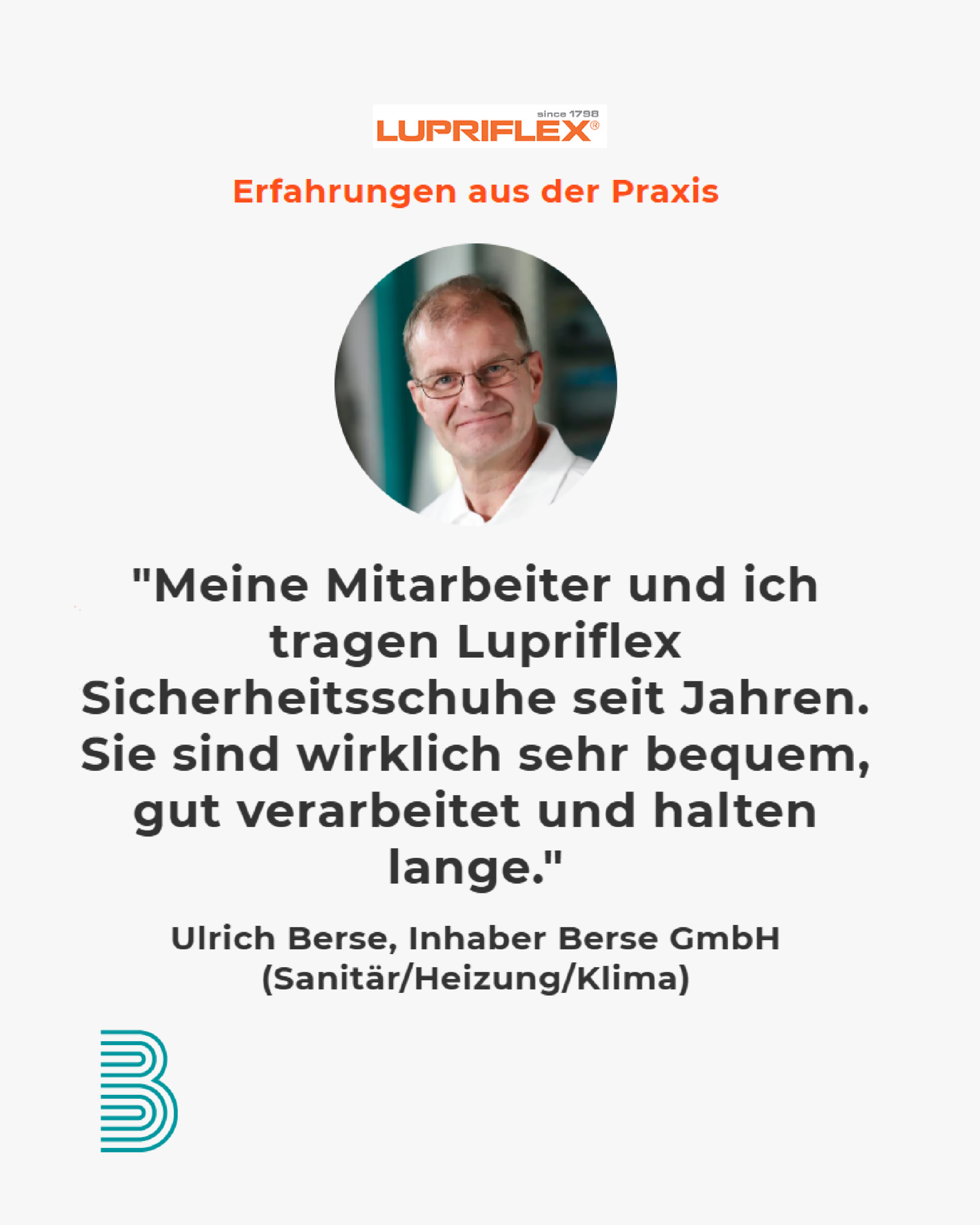 Ulrich Berse bewertet Sivcherheitsschuhe im Internet.