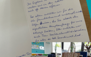 Eine Tüte voller kleiner Überraschungen als Dankeschön für einen Badumbau.