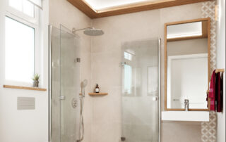 Ein barrierefreies Badezimmer.