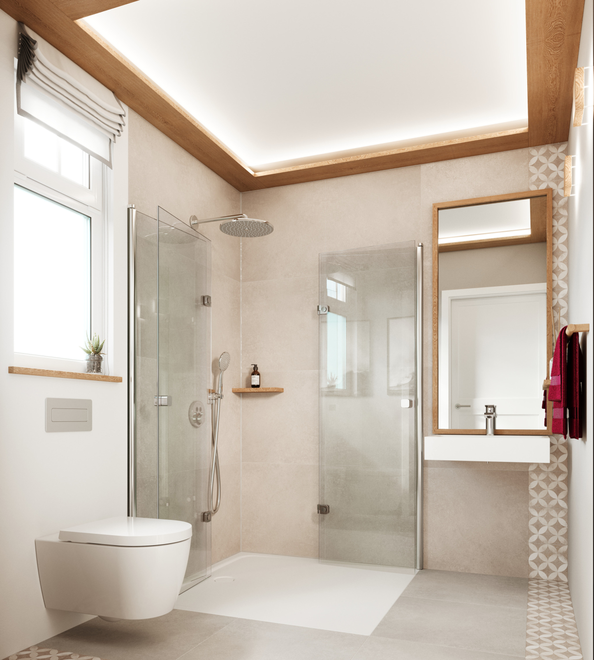 Ein barrierefreies Badezimmer.