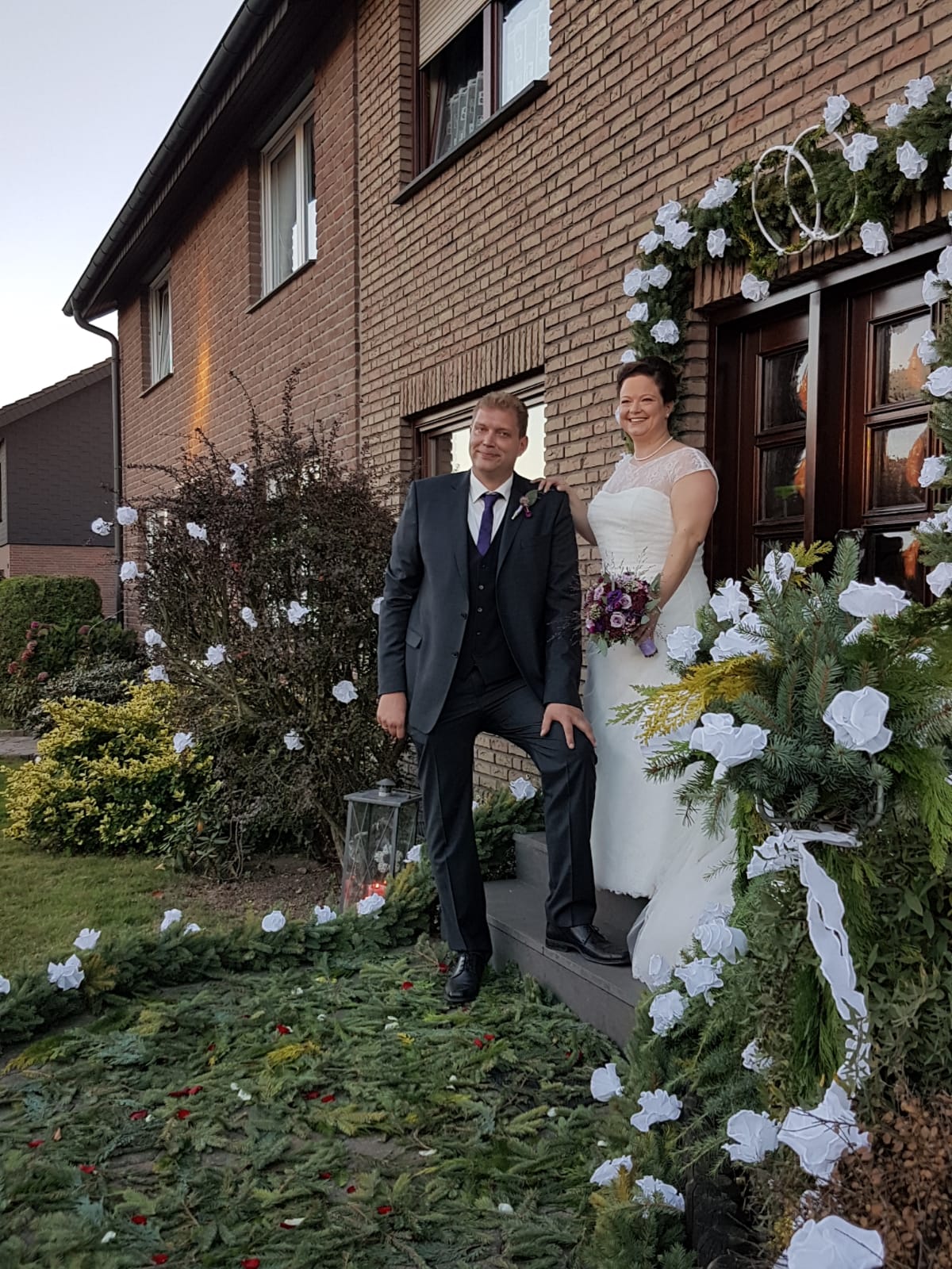 Hochzeitsfoto von Meister Kai und seiner Angetraute Kathrin.
