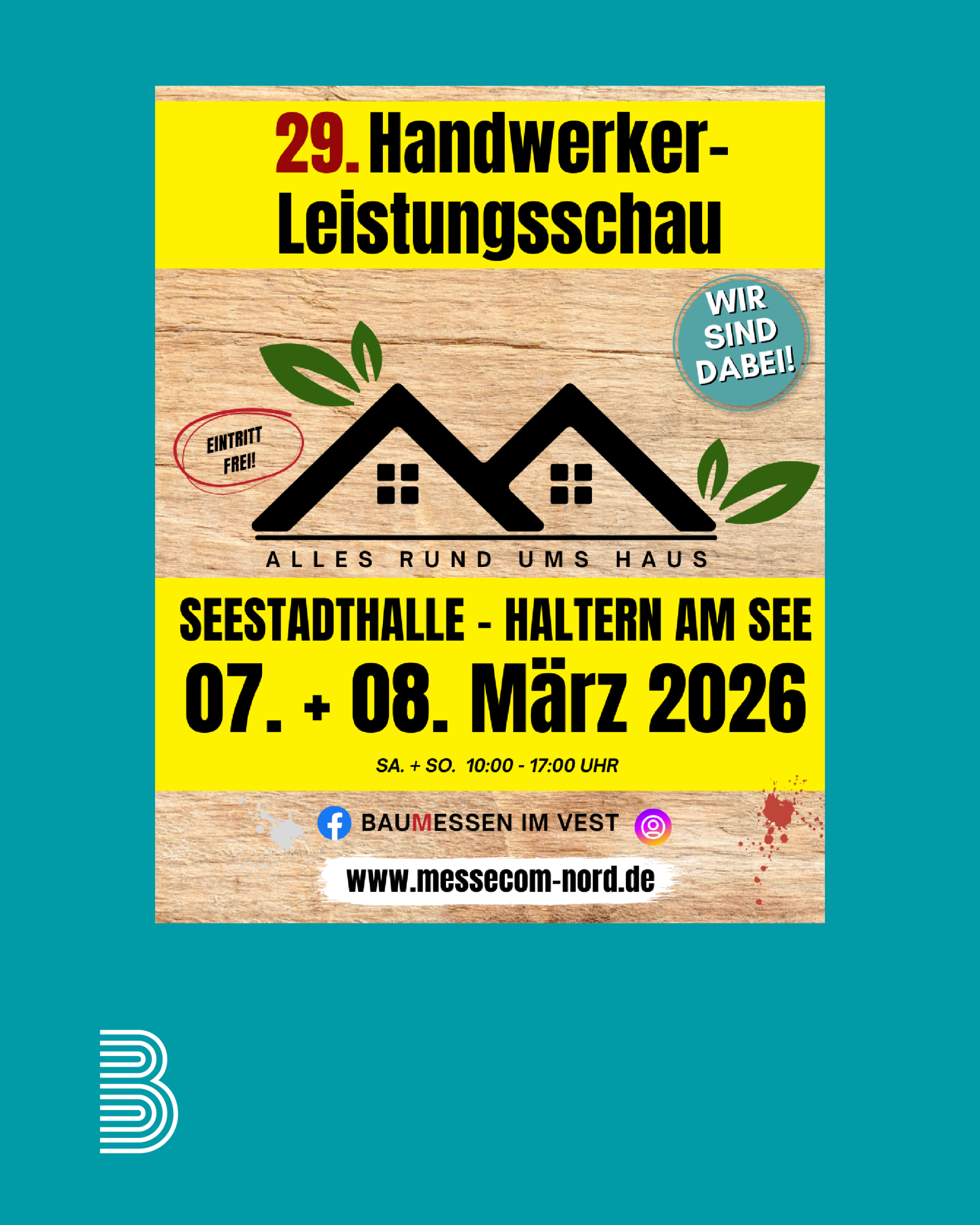 Plakat zur Handwerker-Leistungsschau in Haltern am See im März 2026.