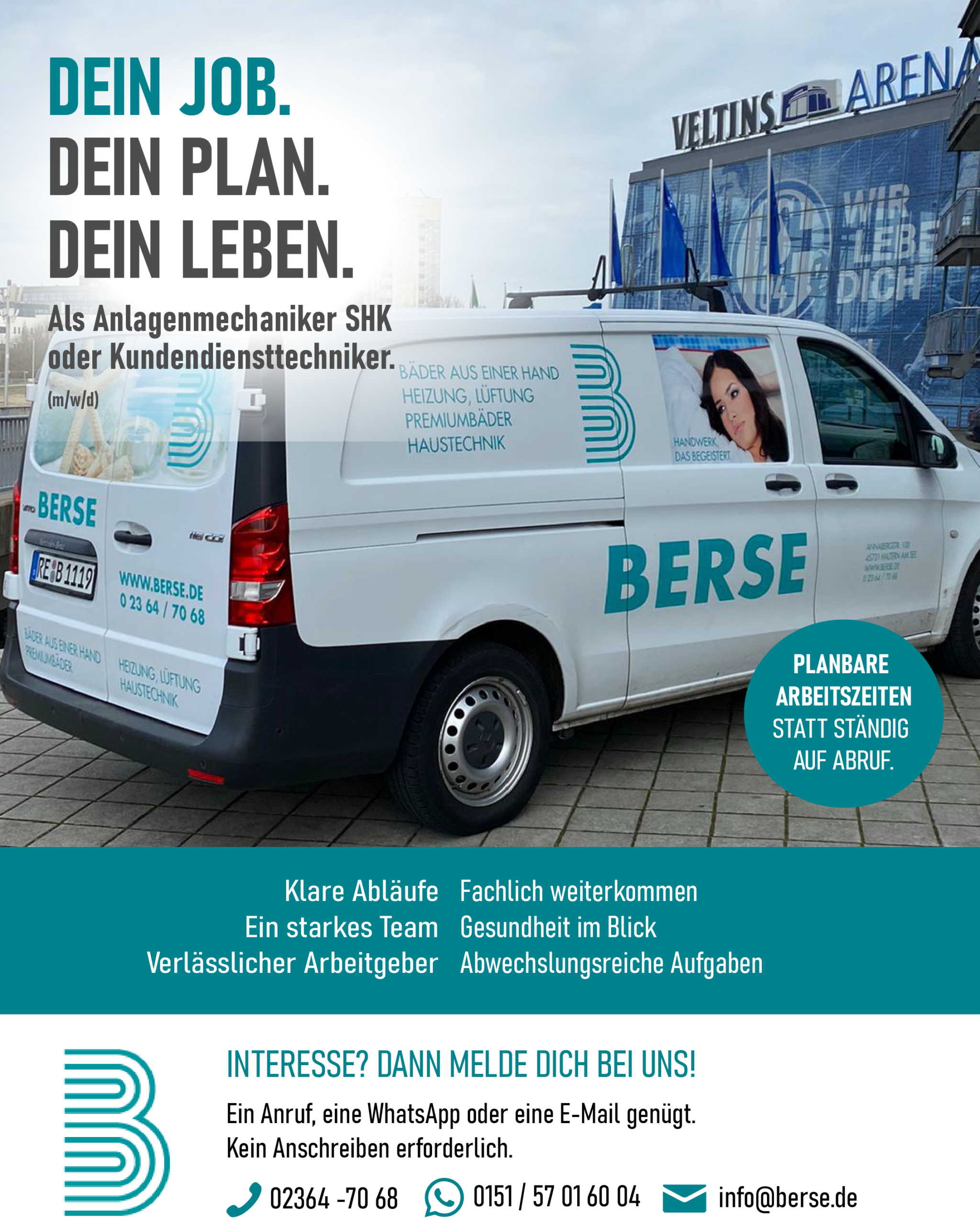 Dein Job. Dein Plan. Dein Leben. - Dann könnte Berse in Haltern am See genau der richtige Arbeitgeber für Dich sein.
